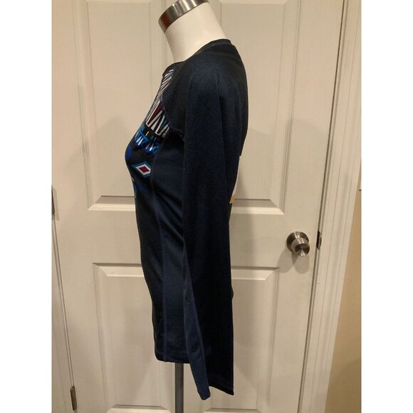 Athleta Gray Geometric Aztec Patterned Long Sleeve Cool Down Shirt, Size XXS - Picture 4 of 8